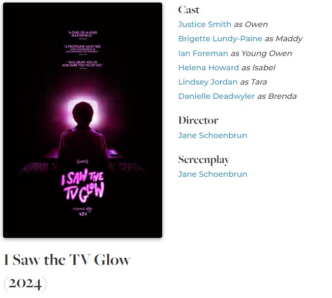 Я видел, как светился телевизор / I Saw the TV Glow