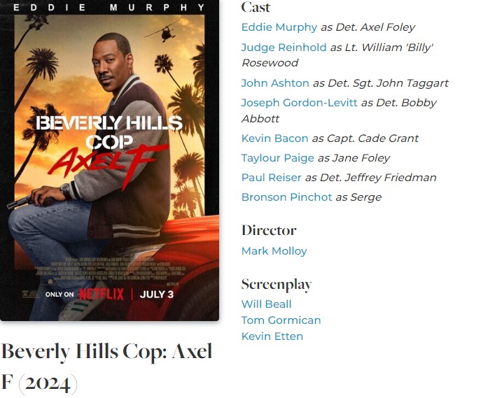 Beverly Hills Cop: Axel F / Полицейский из Беверли-Хиллз: Аксель Ф
